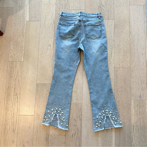 Joseph Ribkoff Pearl Embellished Jeans - Picture 6 of 12